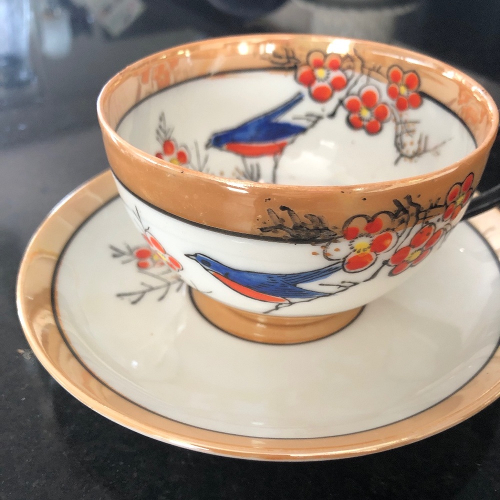 Vintage Lustre Ware Fine China Cup and Saucer